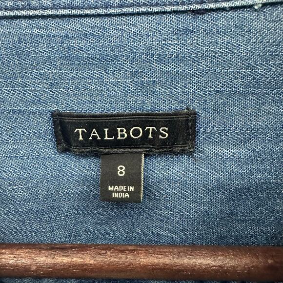 Talbots Blue Denim Button Down Shirt - Picture 4 of 6